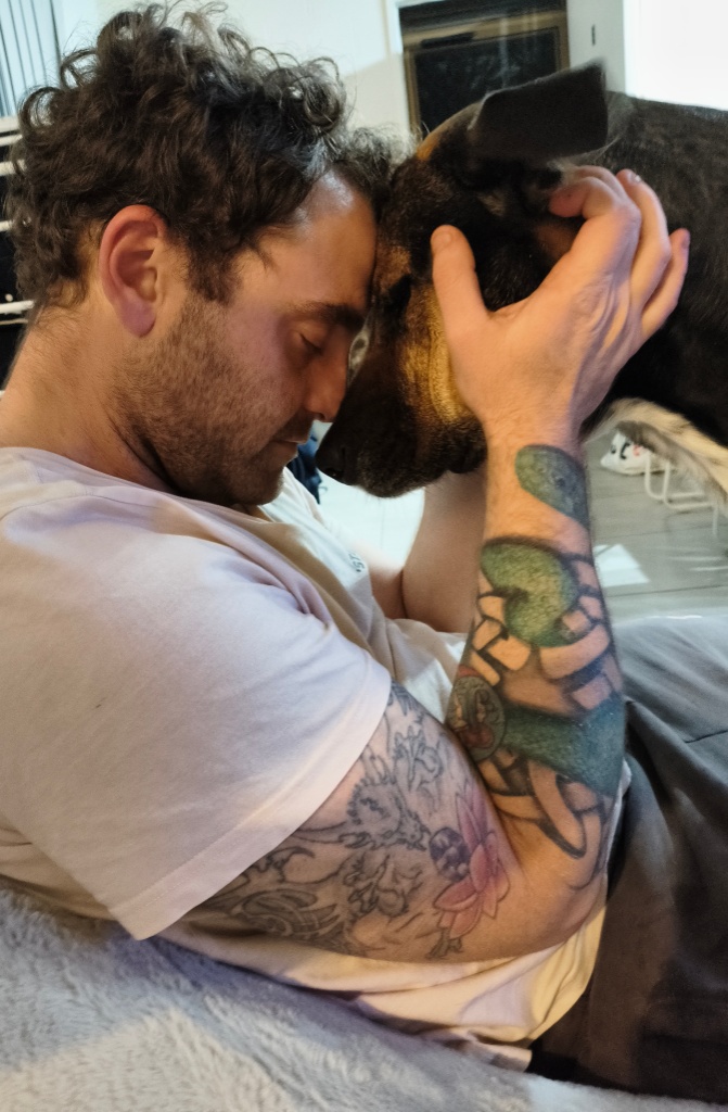 Dan Hayman and Athena the dog - Local IT Support Team