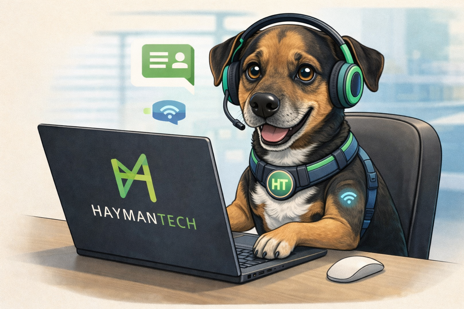 Athena the IT Support Dog serving Springwood and Sunnybank